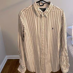 Ralph Lauren Classic Fit - XL - Yellow, Navy, and White Stripe